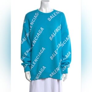 Balenciaga Vibrant Blue Knit Sweater